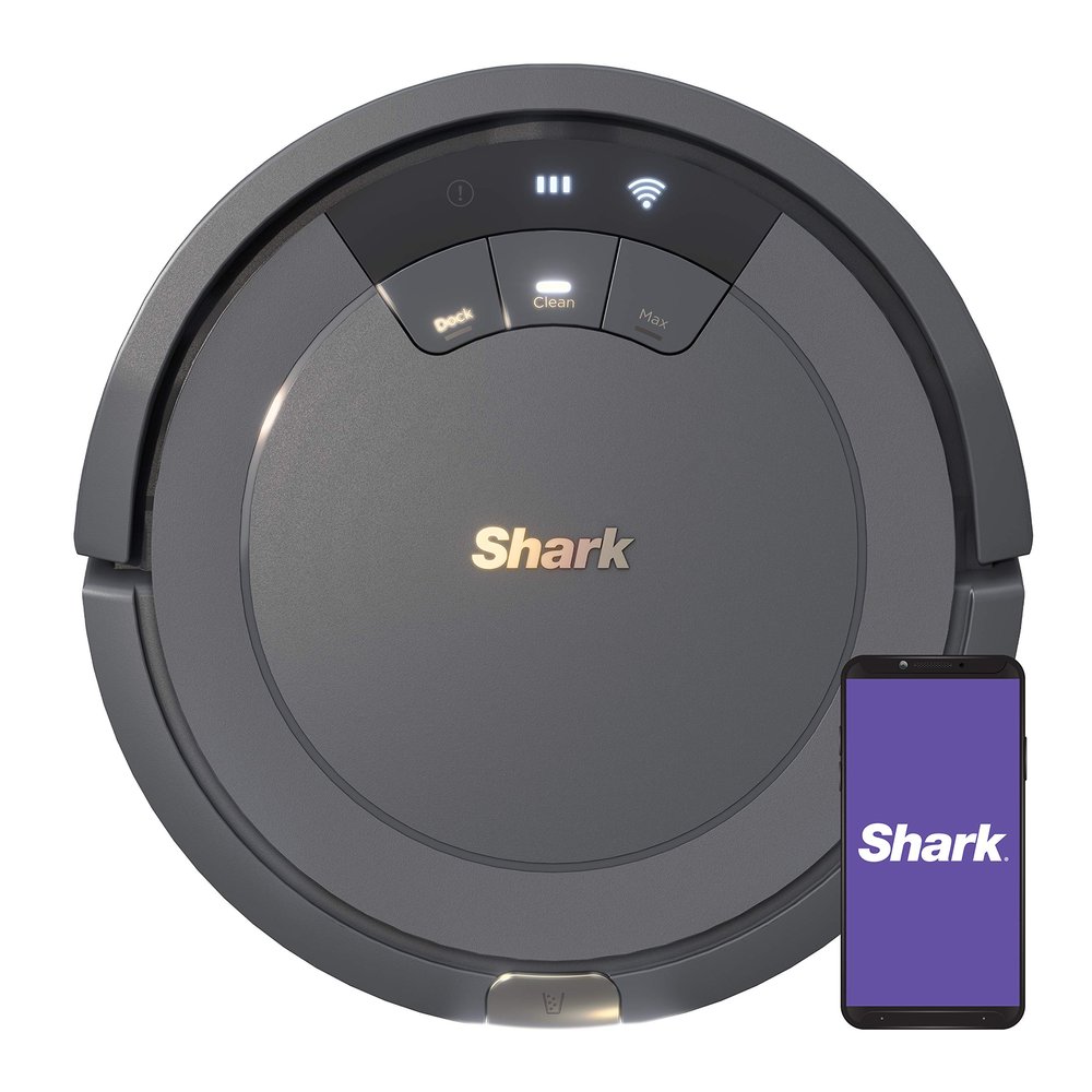 Shark AV753 ION Robot Vacuum, Tri-Brush System, Wifi Connected, 120 Min Runtime, Works with Alexa, Multi Surface Cleaning, Grey
