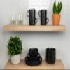 10 Strawberry Street Double Line 16 Piece Dinnerware Set, Matte Black view 4