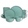 10 Strawberry Street Double Line 16 Piece Dinnerware Set, Seafoam view 1