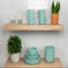 10 Strawberry Street Double Line 16 Piece Dinnerware Set, Seafoam view 4