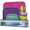 24-Piece Kids' Dinnerware Set, BPA Free, Mixed Colors, Dishwasher safe, Microwave safe view 2