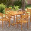 vidaXL Square Solid Teak Wood Table Top - Heavy-Duty 35.4"x35.4"x1" Dining Surface for Residential or Commercial Uses, ic Finish, Easy to Clean view 2