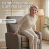 COMFORTANZA Large Soft 20x20x5 Polyurethane Foam Recliner Chair Seat Cushion for Long Sitting - Washable Velvety Cover with Waterproof Layer, Non-Slip Base - Tailbone Pain & Pressure Relief - Brown view 2