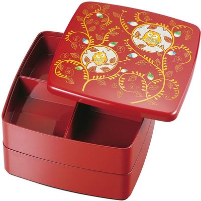 8.0 2-Tier Hors d'Oeuvres Vermilion Owl