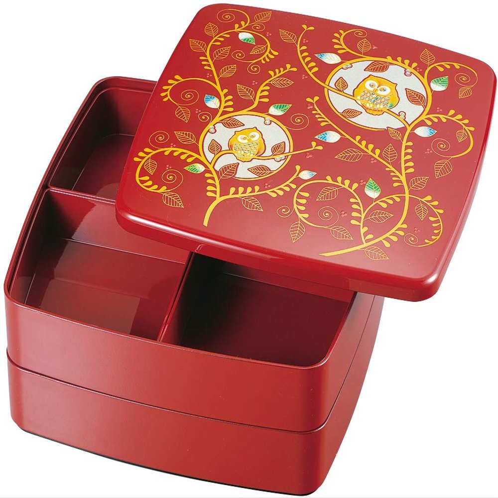 8.0 2-Tier Hors d'Oeuvres Vermilion Owl