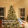 Lewondr Christmas Star Tree Topper, USB Powered Remote Controlled 6H Timer Tree Star with Lights and Sequins, Christmas Tree Topper Lighted for Home Holiday Xmas Tree Christmas Decor, Champagne Gold view 3