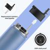koodee Kids 16 oz Stainless Steel Double Wall Vacuum Insulated Wide Mouth Sports Water Bottle with Straw, Reusable Metal Water Flask for School, BPA Free (Royal Blue) view 3