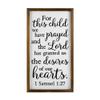 BYRON HOYLE for This Child We Have Prayed Wood Framed Sign Wall Art Decor Kids Room Nursery Sign Wooden Plaque Home Decor Picture Artwork Vertical view 1