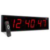 Ivation Oversized 36" Large Digital LED Clock | Big Digital Clock w/Multi-Function Display Stopwatch, Timer, Alarms, Temp & Date | 6 Brightness Levels, Time Memory & Remote (Red) view 1