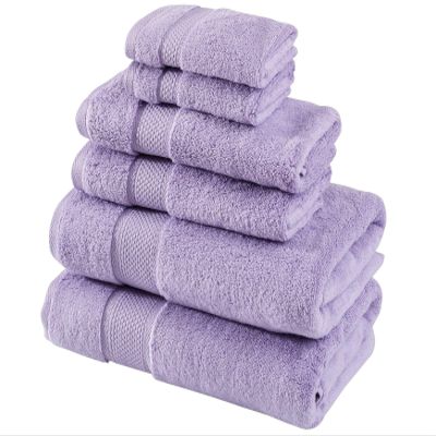 BAGNO MILANO Turkish Towels Luxury Hotel-Spa Towel Set, Non-GMO 100% Turkish Cotton | Ultra Soft Plush Absorbent Towels (Lavender, 6 Pcs Towel Set)