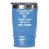 55th Wedding Anniversary Tumbler Still Tolerating Your Farts Coffee Travel Mug Funny 20 or 30 oz Insulated Cold Hot Cup view 1