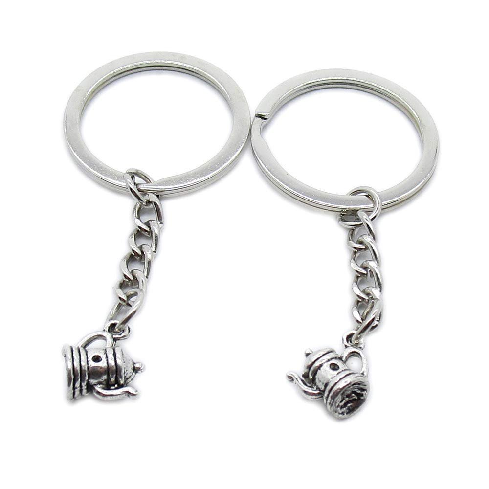 2 Pieces Keyring Keychain Wholesale Suppliers Jewelry Clasps YC4I5K Teapot Tea Pot Kettle