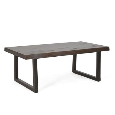 Steve Silver Jennings Live Edge Cherry and Ebony Wood Cocktail Table