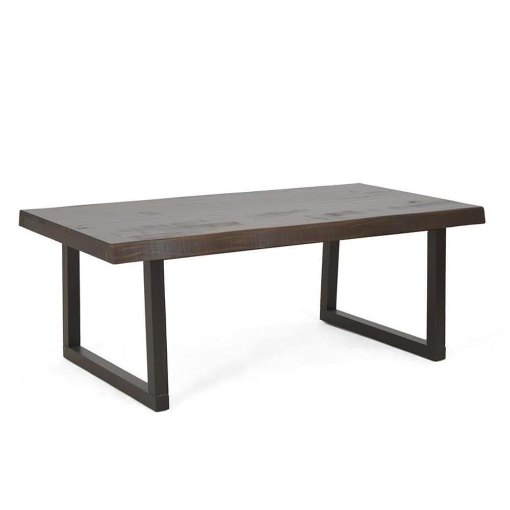 Steve Silver Jennings Live Edge Cherry and Ebony Wood Cocktail Table