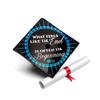 GRADWYSE Graduation Cap Topper, Grad Cap Decorations, Class of 2025 Grad Cap Topper, What Feels Like The End is Often The Beginning (Black) view 1