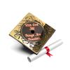 GRADWYSE Gold Graduation Cap Topper, Class of 2024, 'With God All Things are Possible' view 1