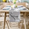 Futuregrace Modern Linen Table Runner Floral Motif Seamless Pattern Decortaive Table Runners for Wedding Kitchen Dressers Thanksgiving Christmas Halloween Parties Heat Resistant view 2