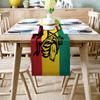 Futuregrace Modern Linen Table Runner Lion Flag Decortaive Table Runners for Wedding Kitchen Dressers Thanksgiving Christmas Halloween Parties Heat Resistant view 2
