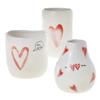 Hand-Painted Modern Ceramic Vase | 4.5"x 4.5" | Valentines Day | Self Love Collection for Home and Office (53250) view 4