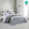CHIXIN Oversized Bedspread Coverlet Set King Size - Lightweight Bedding Cover - Ultrasonic Quilting - 5 Piece Reversible Bedspread - Elegant Damask Paisley Pattern (King, Light Grey) view 2