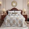 CHIXIN Oversized Queen Bedspread - Luxury Collection - European Damask Paisley Pattern - Classic & Gorgeous Bedding Cover, Lightweight, Ultra Soft, 5 Piece, 100% Microfiber, White/Khaki/Grey view 1