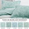 CHIXIN Oversized Bedspread Coverlet Set King Size - Lightweight Bedding Cover - Beautiful Stitching - 5 Piece Reversible Bedspread - Gorgeous Damask Paisley Pattern (King, Seaglass) view 4