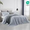 CHIXIN Bedspread Coverlet Quilt Set Full Size - Lightweight Bedding Cover - Beautiful Stitching - 5 Piece Reversible Bedspread - Gorgeous Damask Paisley Pattern (Full, Light Grey) view 2
