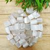 Shubhanjali Reiki Healing Selenite Crystal Single Tumble Stone Raw Selenite Tumble Gemstone Pebble for Aquarium Home Decorative Garden Table Vastu Correction 1 Pc White, Standard, Crystal, Selenite view 2