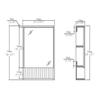 Fine Fixtures Venezian 22" Medicine Cabinet Navy Blue view 2