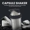 SHAKESPHERE Stainless Steel Shaker Bottle - 24oz Insulated Protein Shaker Bottle for Hot & Cold Drinks - Ideal for Shakes & Smoothies, Leak-Proof, BPA-Free, No Mixer Ball Needed, Steel - Original view 2