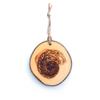 Celtic Nautilus Design Wooden Ornament, Wood Slice Decor, Ocean Theme view 1