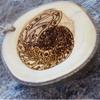Celtic Nautilus Design Wooden Ornament, Wood Slice Decor, Ocean Theme view 4