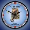 Alabama Supports The 2nd Amendment LED Wall Clock, Retro/Vintage, Lighted, 14 inch view 2