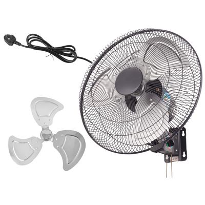 For The Fans Co. YGRQ 16-inch Quiet Wall Mount Fan 3-Speed Adjustable Tilt, Black