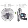 For The Fans Co. YGRQ 16-inch Quiet Wall Mount Fan 3-Speed Adjustable Tilt, Black view 4