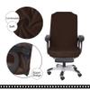 SARAFLORA Office Chair Cover- Large, Brown- Removable Computer Chair Cover for Office Chair with Zipper for Universal Rotating Chair Desk Chair Cover High Back Chair Seat Washable Protector for Pets view 4
