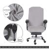 SARAFLORA Office Chair Cover- Medium, Silver Grey- Removable Computer Chair Cover for Office Chair with Zipper for Universal Rotating Chair Desk Chair Cover Chair Seat Washable Protector for Pets view 4
