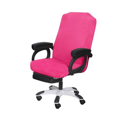 SARAFLORA Office Chair Cover- Medium, Dark Pink- Removable Computer Chair Cover for Office Chair with Zipper for Universal Rotating Chair Desk Chair Cover Chair Seat Washable Protector for Pet