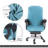 SARAFLORA Office Chair Cover- Large, Teal- Removable Computer Chair Cover for Office Chair with Zipper for Universal Rotating Chair Desk Chair Cover High Back Chair Seat Washable Protector for Pets view 4