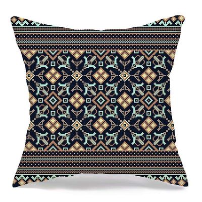 Starojan Pillow Case Europe Traditional Repeat Ukrainian Folk Pattern Russian Colorful Abstract National Textures Old Linen Toss Comfortable Throw Cushion Cover for Car Chair Couch Bed 18 x 18 Inch