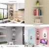 11 Inch Set of 2 Corner Wall Mounted Floating Shelf White,for Kitchen Room ,Living Room,Bathroom and Any Wall Corner Decor Display. view 2
