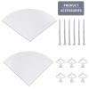 11 Inch Set of 2 Corner Wall Mounted Floating Shelf White,for Kitchen Room ,Living Room,Bathroom and Any Wall Corner Decor Display. view 3
