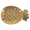 SHINING Pineapple Ceramic Jewelry Cosmetics Storage Tray Snack Plate Dry Fruit Pallet Electroplate Surface Decorations Plate Afternoon Tea Dessert Pallet (Gold) view 1
