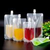 50pcs Plastic Pouch 500ml Drinks Flasks Disposable Drink Container Take Out Beverage Juice Bags Reclosable for Travel Outdoor view 2
