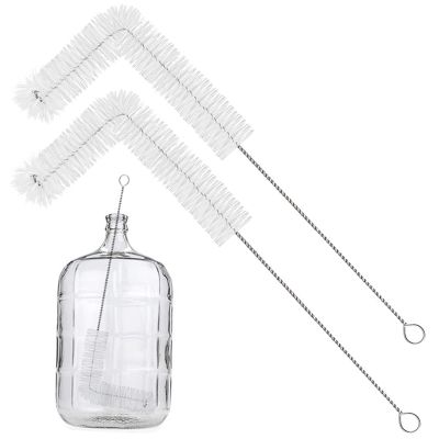 2 Pack 28inch Carboy Brush Carboy Cleaning Brush Carboy Bottle Brush Carboy Brushes for Cleaning Nylon 5 Gallon Carboy Brush for 3 5 6 6.5 Gallon Glass Carboys Corny Kegs Wine Making Home Brewing