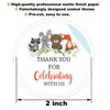 2 Inch Thank You for Celebrating with Us Stickers, Baby Shower Thank You Sticker Labels, Woodland Animals Thank You Stickers for Baby Shower Party, Birthday Party Favor, Pack of 50 view 3