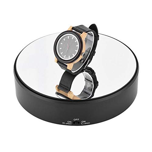 Keenso Turner Cup Rotating Display Stand for Glitter Tumbler, 360 Degree Automatic Mute Rotating Turntable for Photography Products and Shows Tumbler Making Supplies Spinner Black