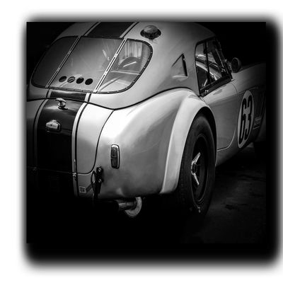 Ac Cobra Vintage Car Wall Art Decor Picture Painting Poster Print on Canvas Panels Pieces - Vintage Car Theme Wall Decoration Set - Classic Race Car Wall Picture for Office 23 by 40 in