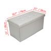 30 inches Storage Ottoman Bench 80L Storage Bench, Foldable Footrest Shoe Bench with 80L Storage Space,Support 350lbs for Bedroom and Hallway (Grey) view 3