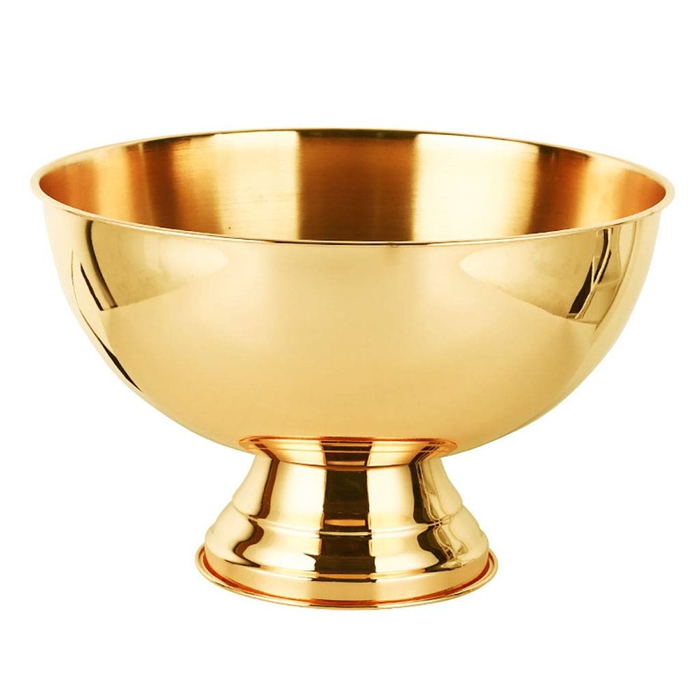 13.5 Liter Bowl Champagne Cooler, Mirror Polished Thickened Stainless Steel for Better Insulation - Diameter 39cm - Ice Bucket, Bottle Cooler, Wine Cooler